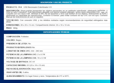 USB Necessaire Esterilizador UV