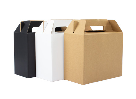 Caja autoarmable con asas, 25x20x12 cm