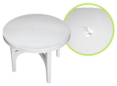 Mesa Plástica Redonda