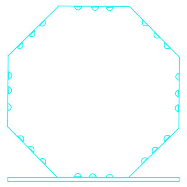 Galvano Cristal Octagonal 2376
