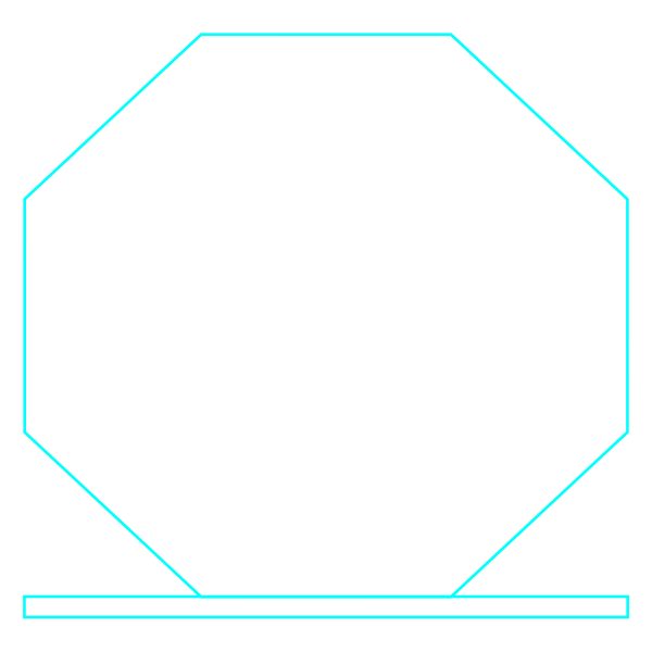 Galvano Cristal Octagonal 2349