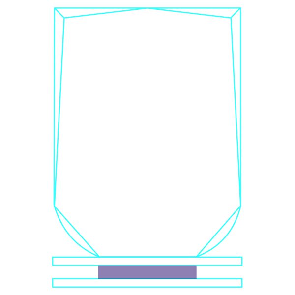 Galvano Cristal Escudo FR 42