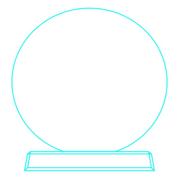 Galvano Cristal Circular 2348