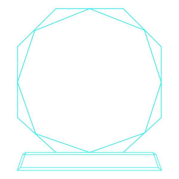 Galvano Cristal Octagonal CTA 18