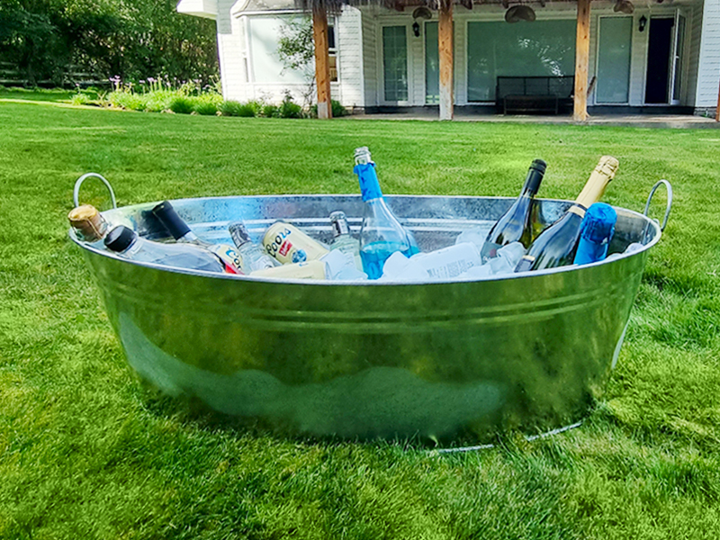 Balde-Hielera Galvanizado Gigante de 87L