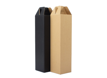 Caja autoarmable con asas, para 1 botella de Vino