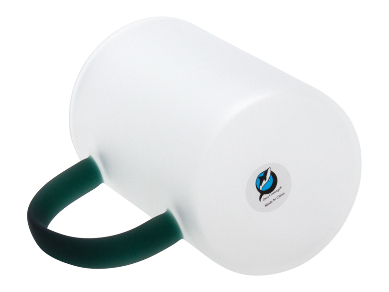 Tazón Vidrio Empavonado Sublimación, asa color.