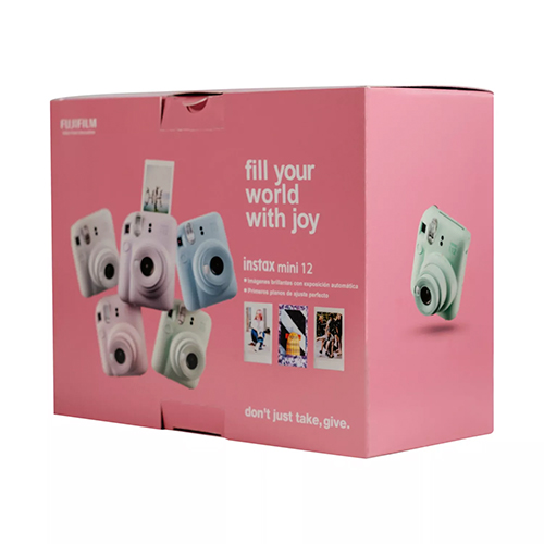  kit cámara instantánea instax mini 12 – pastel blue + 10 películas