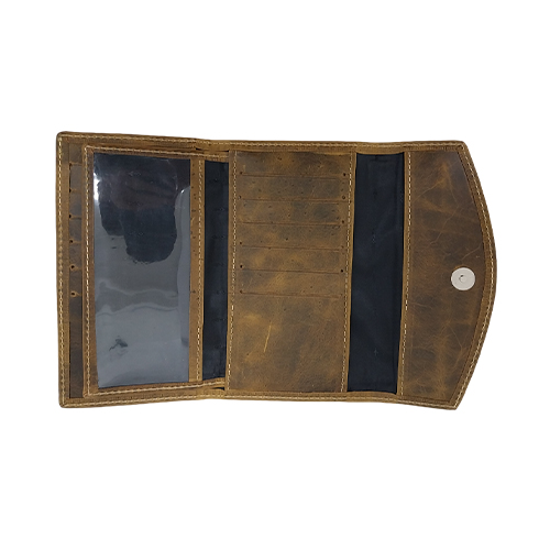 Billetera de cuero mudelo mujer