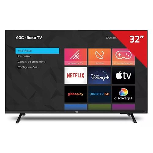 Smart TV AOC 5135 Series 32S5135/78G DLED Roku OS HD 32