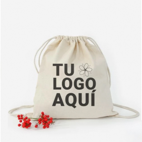 Mochila de Algodón 6 onzas tipo mochila 42x38 (cm)