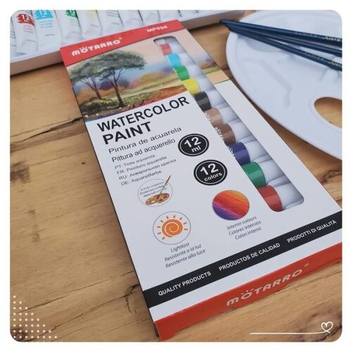 Kit de pinturas con acuarelas