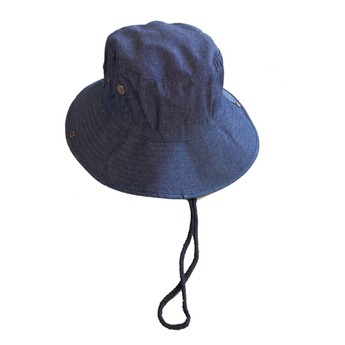 GORRO PESCADOR MEZCLILLA AZUL C/ CORDON Y BROCHE.