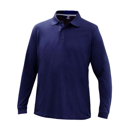 Polera Polo Confort Spandex Manga Larga Hombre