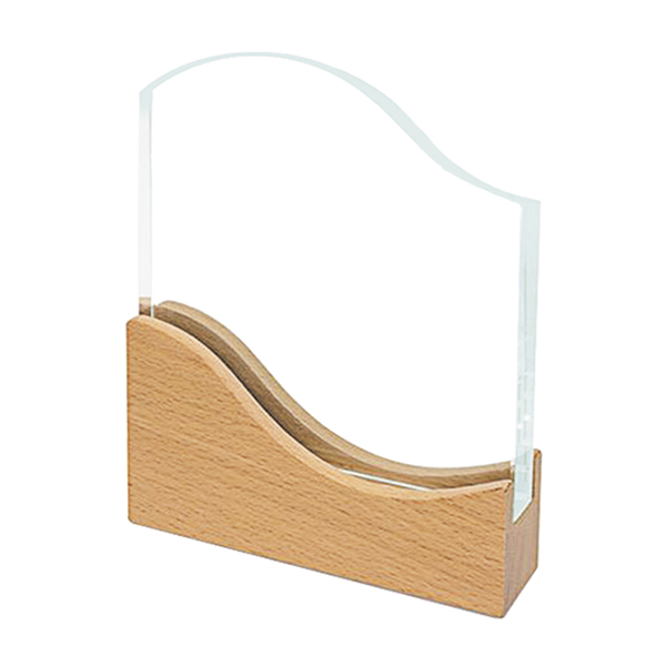 Galvano Cristal con Base de Madera BLAS 26