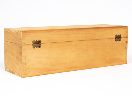 Caja de Madera Natural para Vino