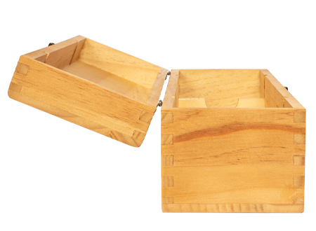 Caja de Madera Natural para Vino