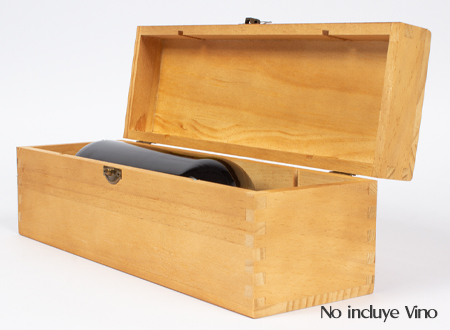 Caja de Madera Natural para Vino