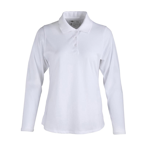 Polera Polo DryFresh Smooth® 60% Algodón Manga Larga Mujer
