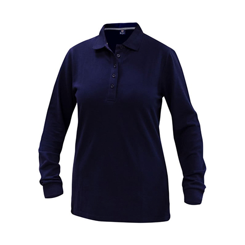 Polera Polo Confort Spandex Manga Larga Mujer