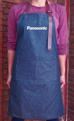 Pechera mezclilla Aplicación cuero