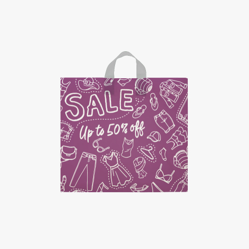 Bolsa laminada reutilizable con fuelle y manilla