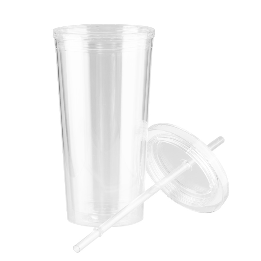 Vaso plástico doble pared aislante 600cc