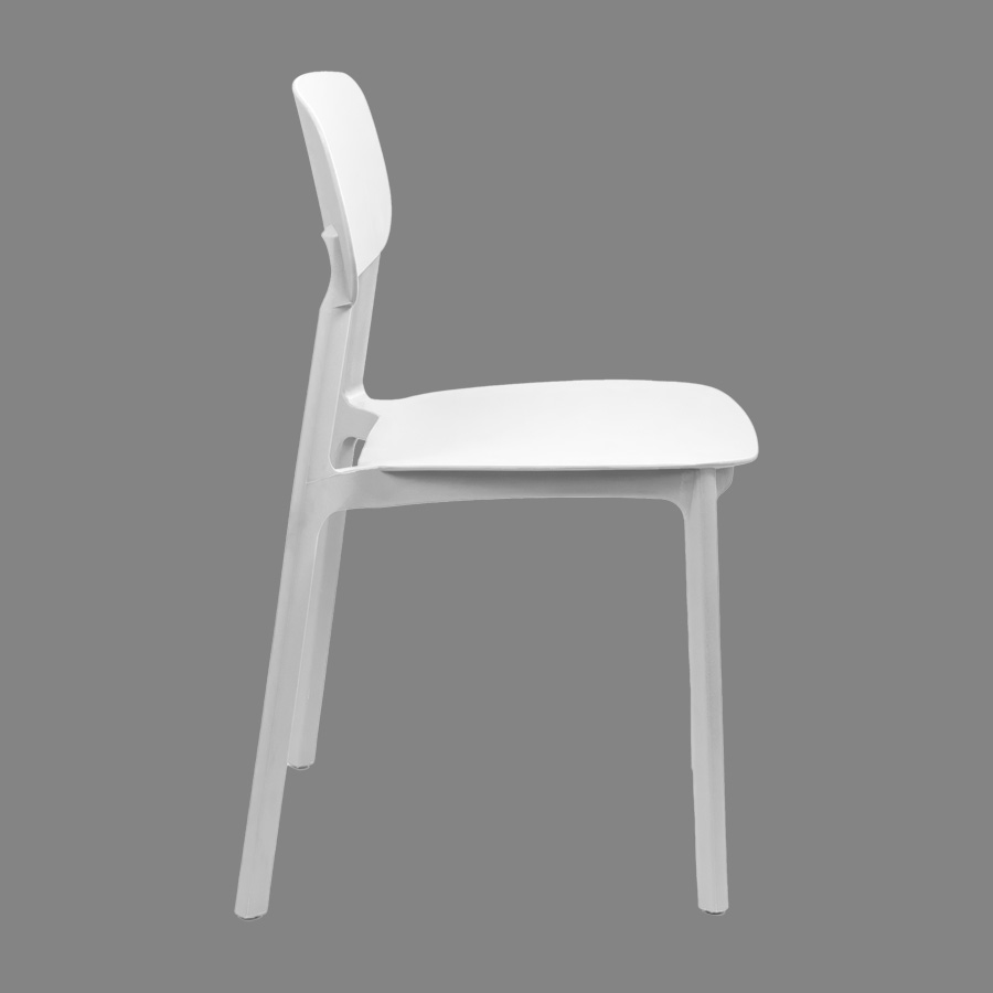 Silla apilable de plástico rígido 