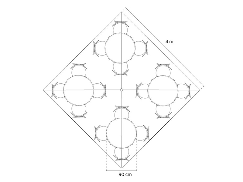 Quitasol gigante 4x4M